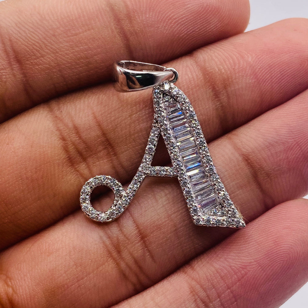 Real 925 Sterling Silver Letter “A” Charm