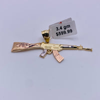 Real 10KT Gold Gun Charm