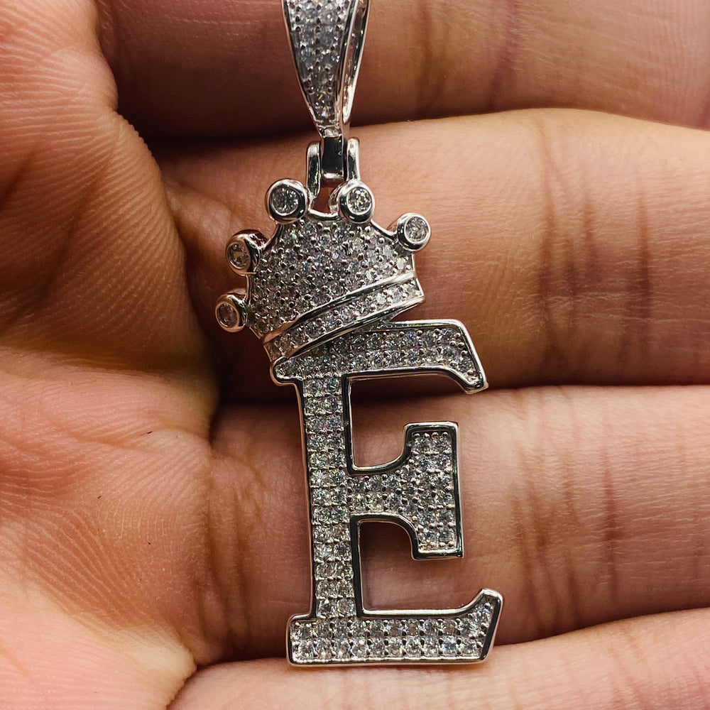 Real 925 Sterling Silver Letter “E” Charm