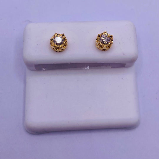 Genuine 10KT Gold CTW Diamond Earrings