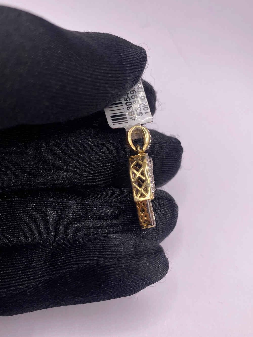 Real 10KT Gold with 0.72 CTW Diamond “Religious Hand” Charm