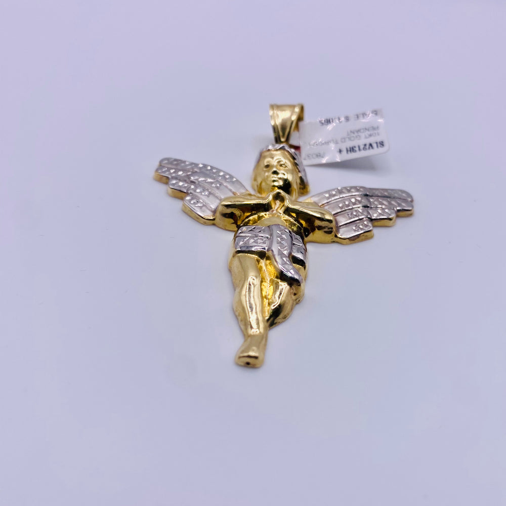 Real 10KT Gold Angel Charm