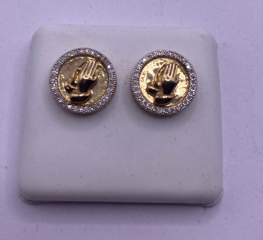 Genuine 10KT Gold  0.50 CTW Diamond Earrings