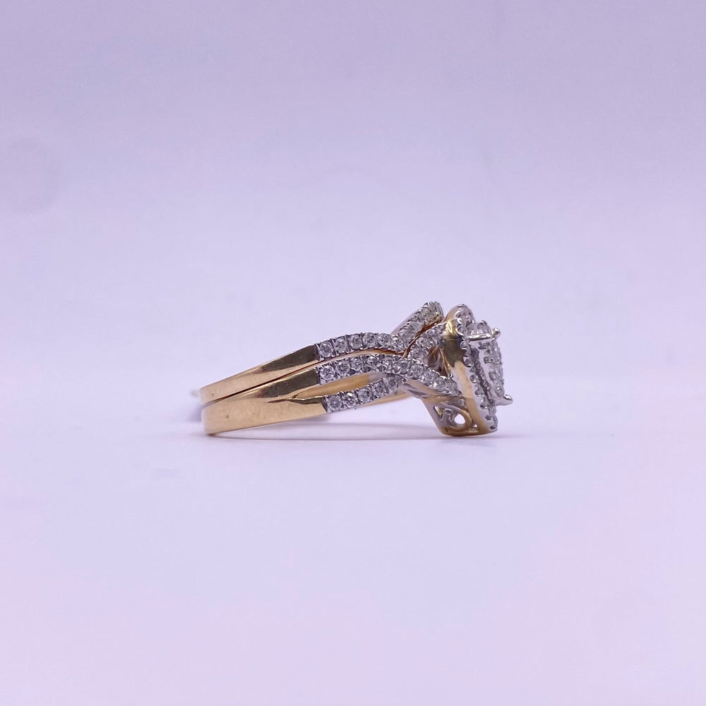 10kt Gold Diamond Women’s Ring Bridal Set of 0.50 ctw