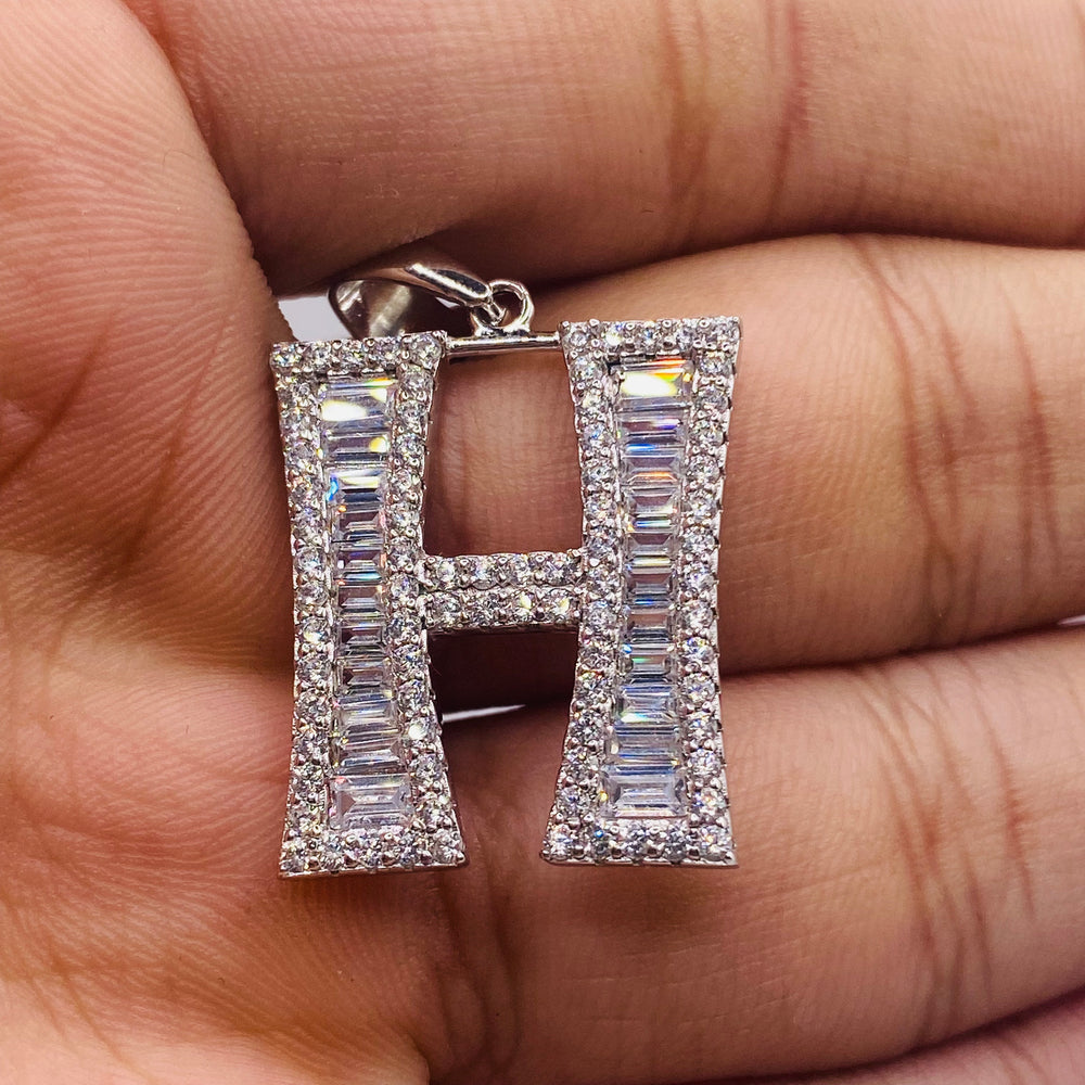925 Sterling Silver Letter “H” Charm