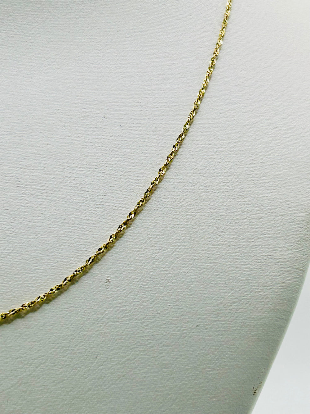 Real 10KT Gold 1.5mm Rope Fancy chain