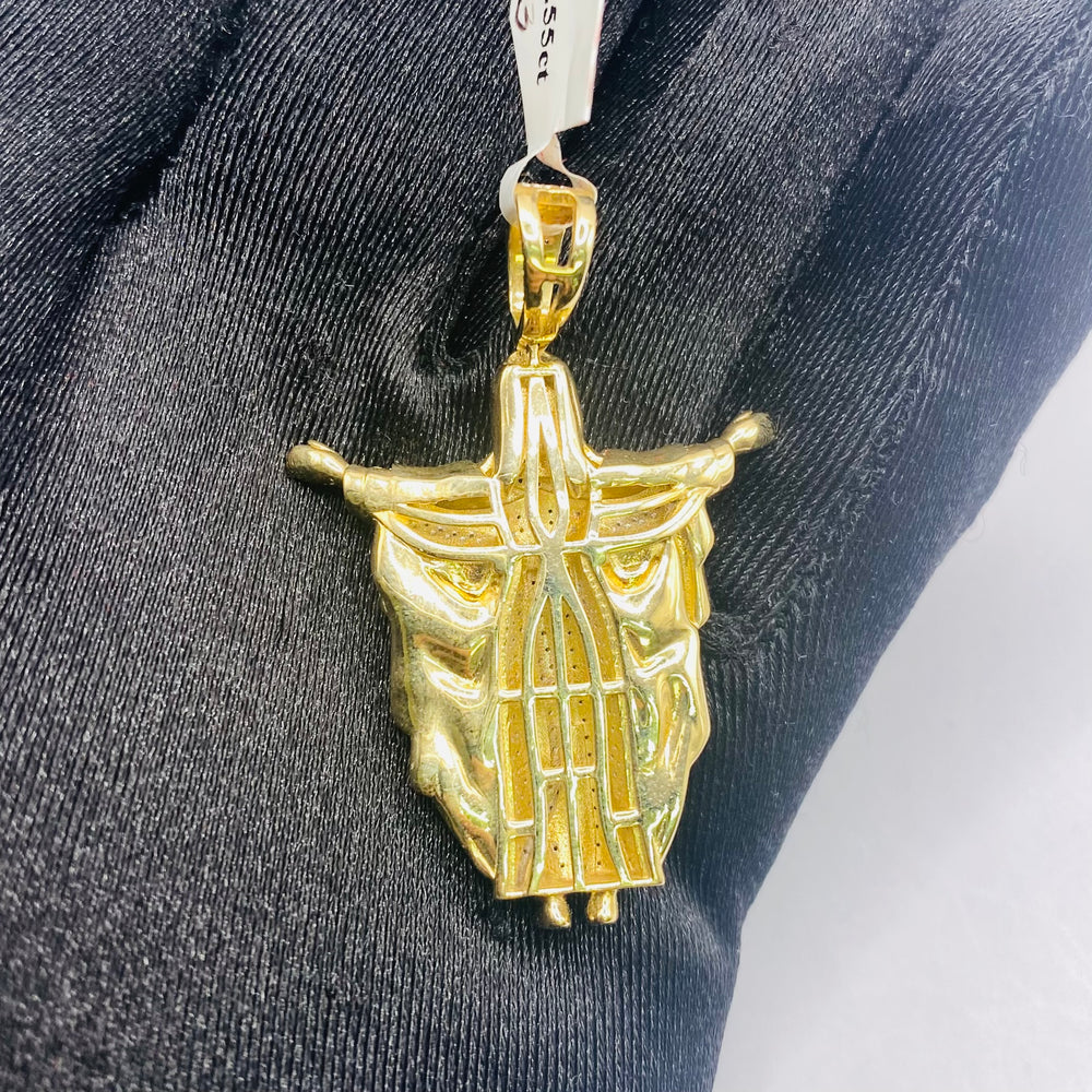 Real 10KT Gold with 0.55 CTW Diamond “Jesus” Charm