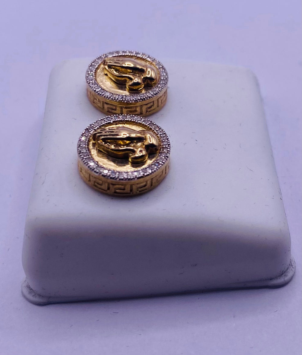 Genuine 10KT Gold  0.50 CTW Diamond Earrings