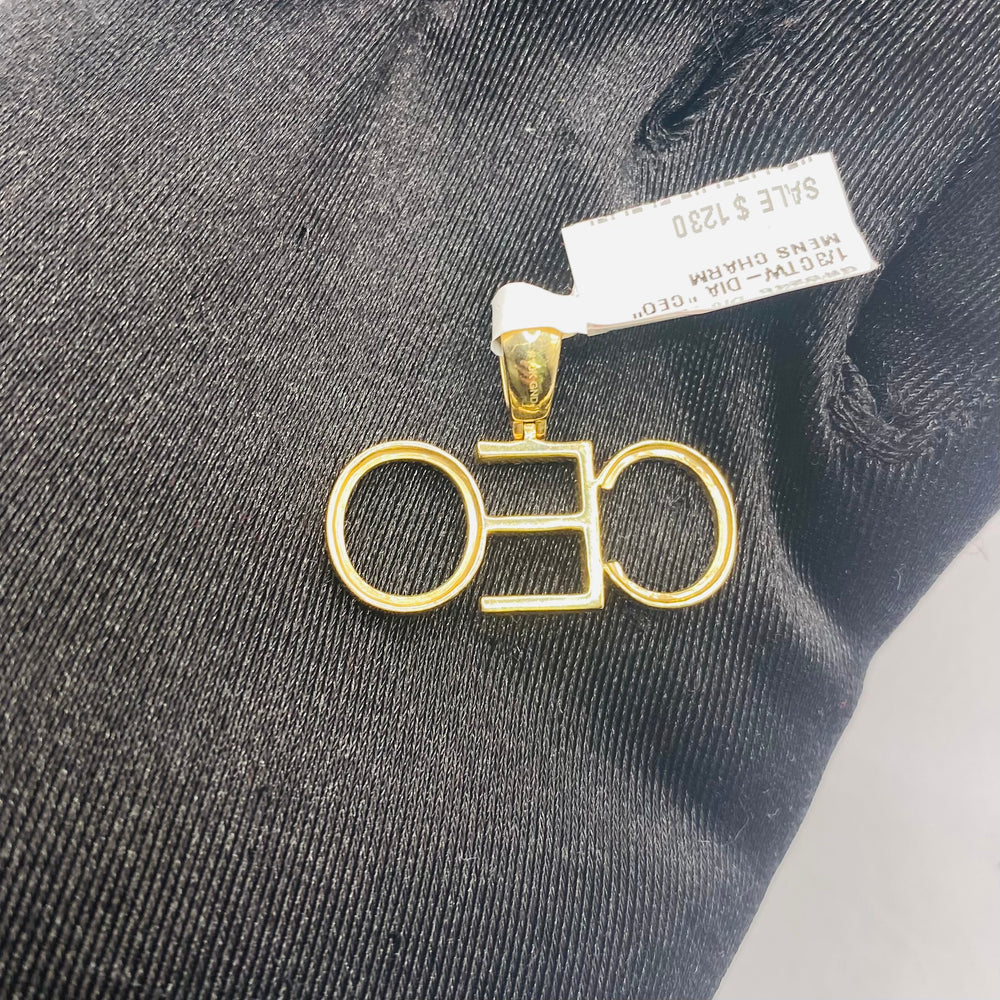 Real 10KT Gold with 0.33 CTW Diamond “CEO” Charm