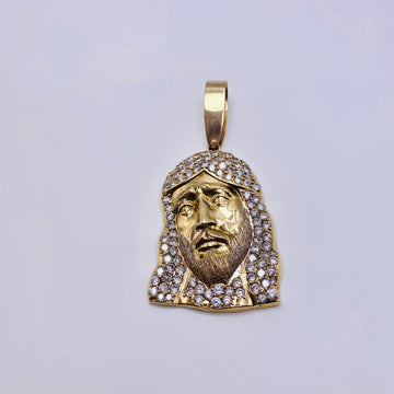 Real 10KT Gold Jesus Head Charm 16.3 grams Gold