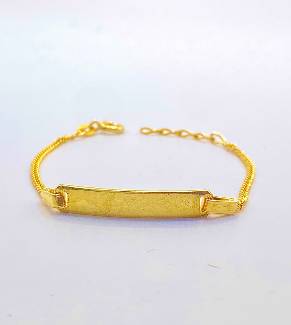 Real 925 Yellow Sterling Silver Baby Bracelet