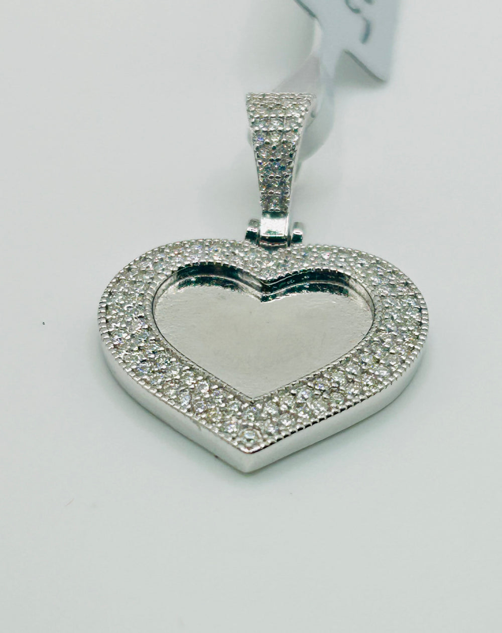 Real 925 Sterling Silver & 0.8CTW Moissanite Love/Heart Charm