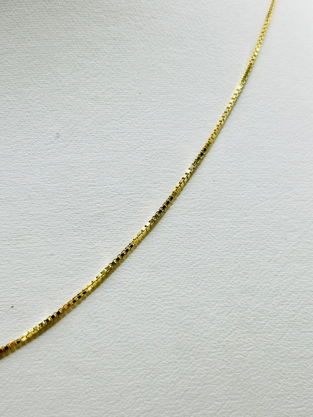 Real 10KT Gold 2mm Box Fancy chain