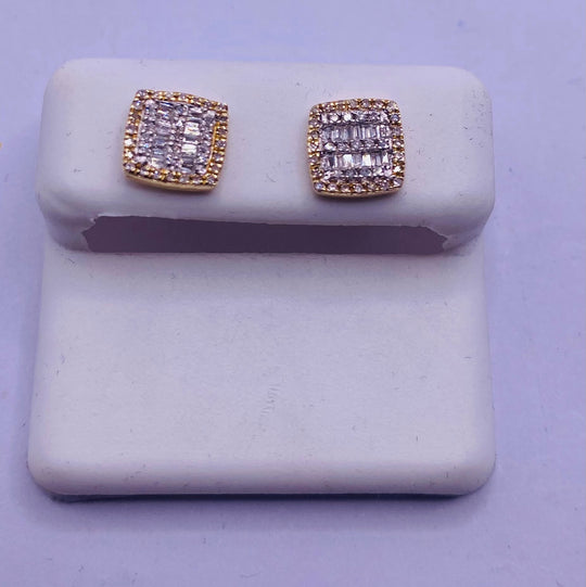 Genuine 10KT Gold 0.32 CTW Diamond Earrings