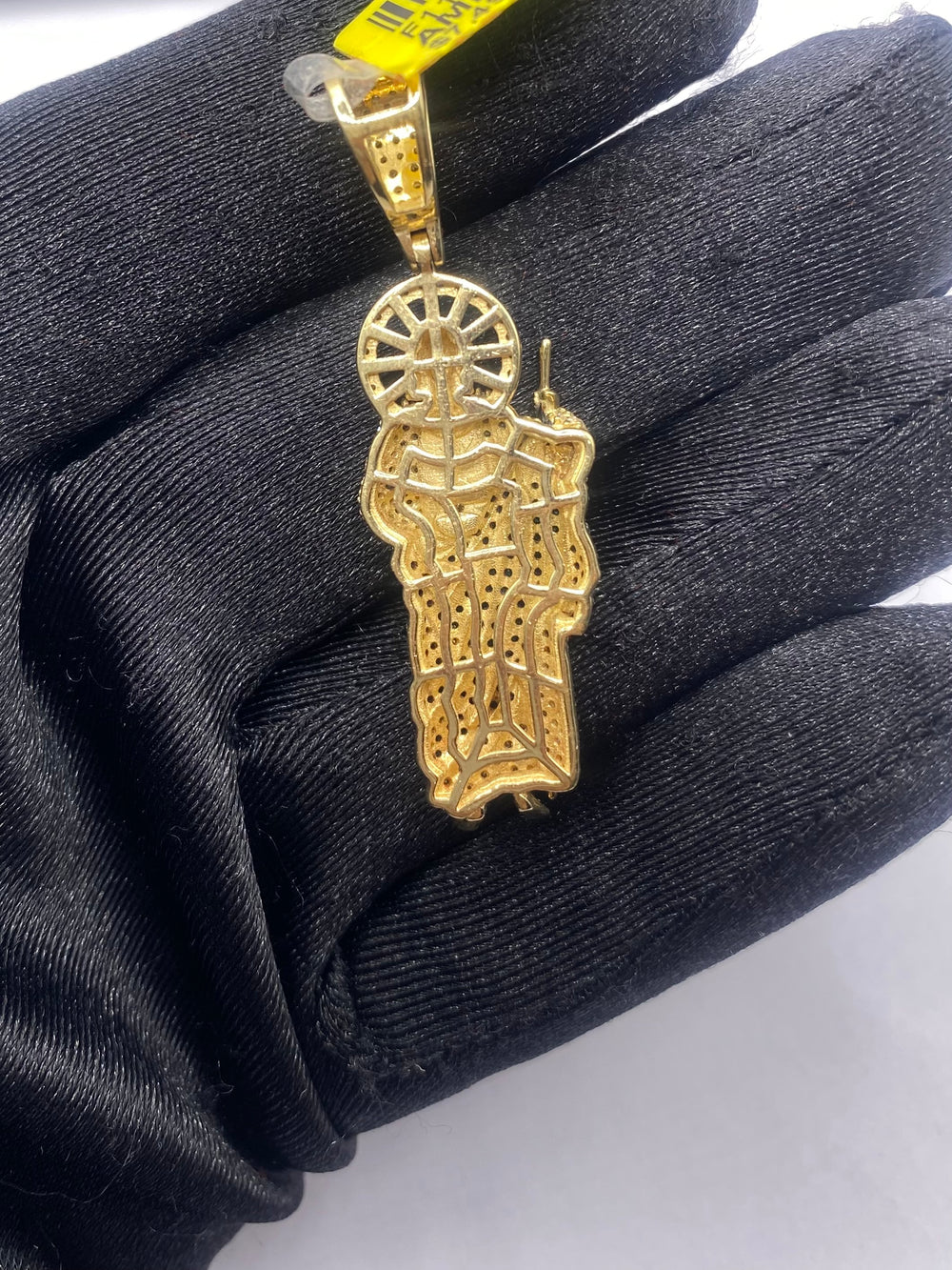 Real 10KT Gold with 1.13 CTW Diamond “Jesus” Charm