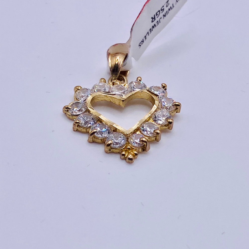 Real 10KT Gold Heart Charm