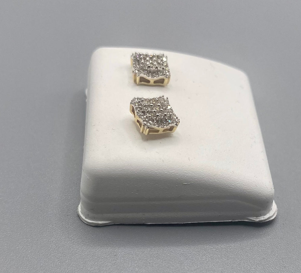 Genuine 10KT Gold Diamond Earrings 0.3 CTW